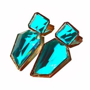 Candy Geo Earrings Aqua